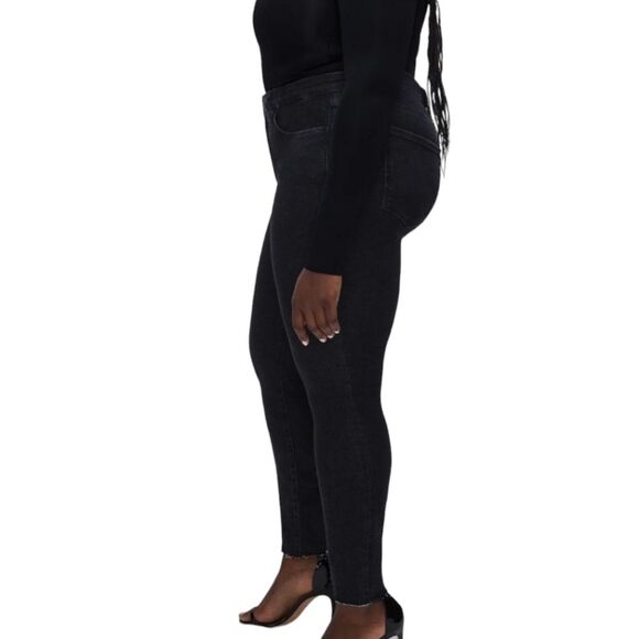 Good American NWT Good Legs Black Stretch Denim Skinny Jeans Plus Size 24 - Picture 3 of 12